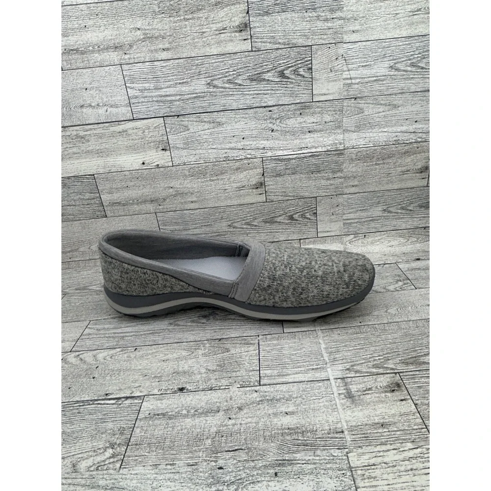 LL Bean Womens Everyday Slip-On Shoes Gray Knit Loafers 503514‎ Size 9 Medium